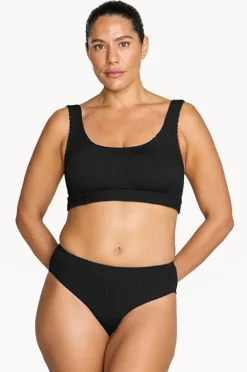 Bikini Sets|Artesands Recycled Kahlo Crop Set Black