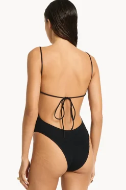 One Pieces|Bond-eye Recycled Ring Arden One Piece BLACK