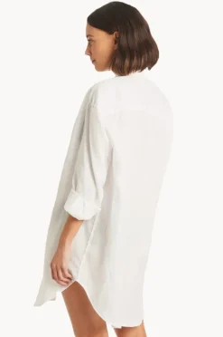 Overswim|Sea Level Resort Linen Cover Up White