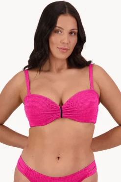 Bikini Tops|Moontide Retro Deco DD/E Cup Bandeau Hot pink