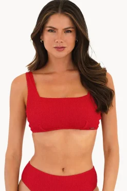 Bikini Tops|Moontide Retro Deco DD/E Cup Square Neck Bra Hibiscus