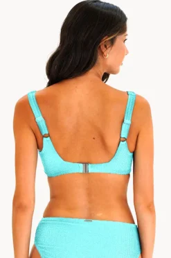 Bikini Tops|Moontide Retro Deco F/G Cup Square Neck Bra Aqua