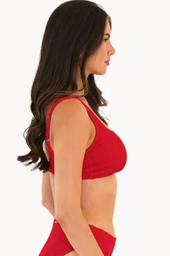 Bikini Tops|Moontide Retro Deco F/G Cup Square Neck Bra Hibiscus