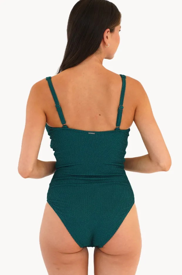 One Pieces|Moontide Retro Deco F/G Cup Wrap Front One Piece Evergreen