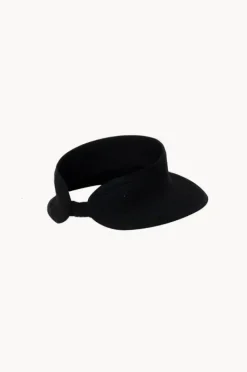 Headwear|Cherry Red Ribbon Wide Brim Visor Black