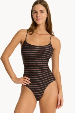 One Pieces|Sea Level Riptide Scoop Neck One Piece Black