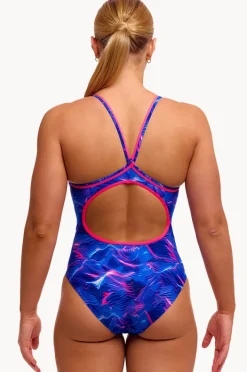 One Pieces|Funkita Rising Tide Diamond Back One Piece Blue/pink