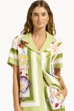 Tops|Seafolly Riviera Coast Shirt Sage