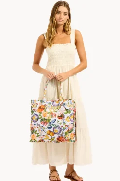 Beach Bags|Bags|Seafolly Riviera Coast Tote Bag WHITE