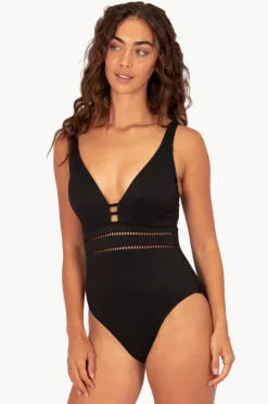 One Pieces|Baku Rococco C/DD Cup Plunge One Piece BLACK
