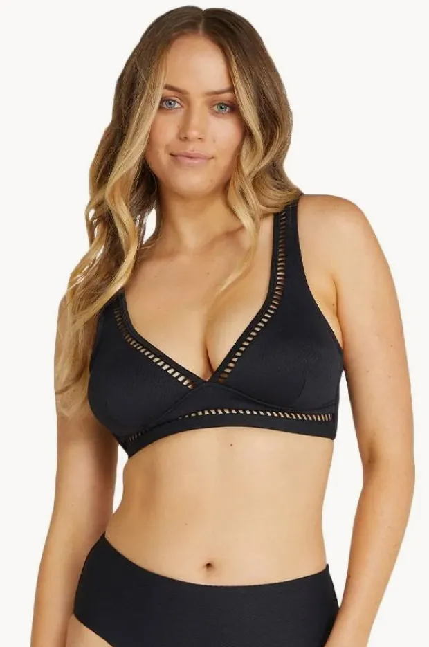 Bikini Tops|Baku Rococco D/DD Cup Longline Bralette Nero