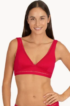 Bikini Tops|Baku Rococco D/DD Cup Longline Bralette Cherry