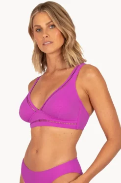 Bikini Tops|Baku Rococco D/DD Ladder Longline Bra Hibiscus