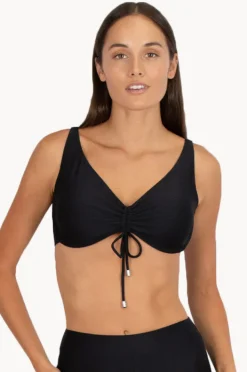 Bikini Tops|Baku Rococco F Cup Tie Front Tri Nero