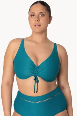 Bikini Tops|Baku Rococco F Cup Tie Front Tri Jungle