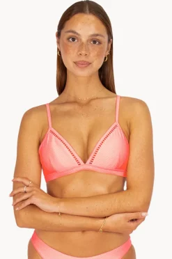 Bikini Tops|Baku Rococco Fixed Ladder Lace Tri Coral