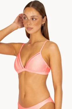 Bikini Tops|Baku Rococco Fixed Ladder Lace Tri Coral