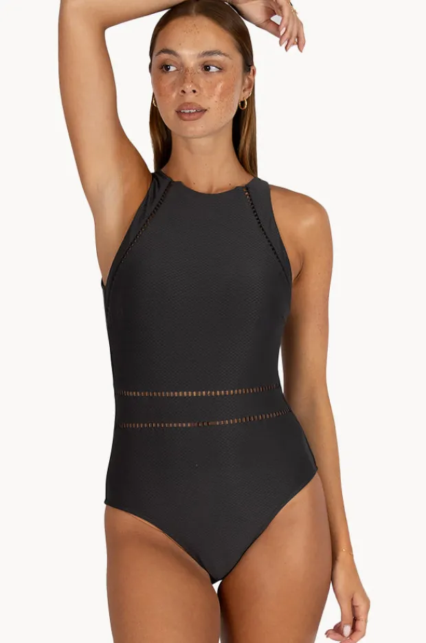 One Pieces|Baku Rococco High Neck One Piece Cacao