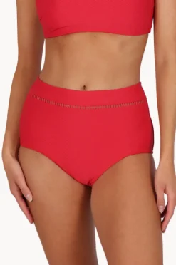 Bottoms|Baku Rococco Ladder High Waist Pant Cherry