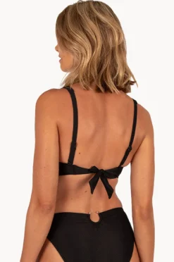 Bikini Tops|Baku Rococco Luxe C/D Cup Trim Bra Nero