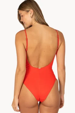 One Pieces|Baku Rococco Minimalist High Leg One Piece Flame
