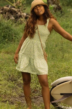 Dresses|Roxy Rosie Waves II Mini Dress Green