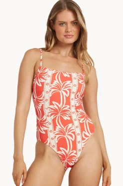 One Pieces|Billabong Row Of Palms Bella One Piece Red
