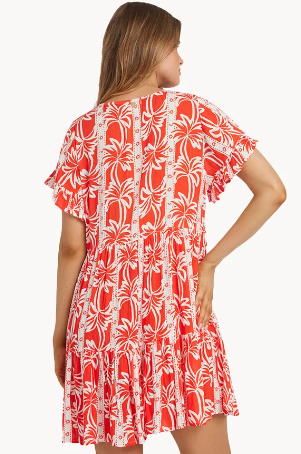 Dresses|Billabong Row Of Palms Tie Dress Red