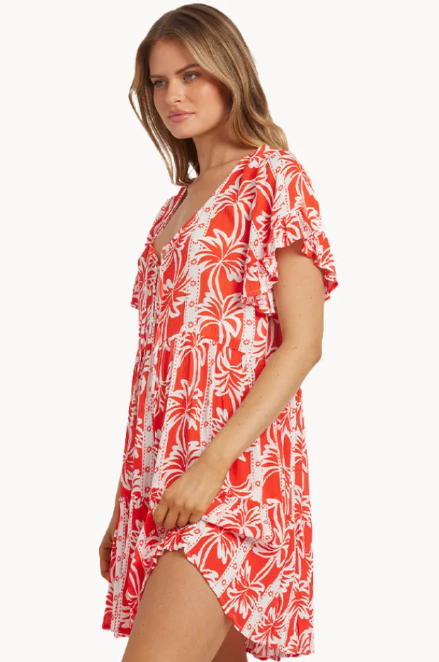 Dresses|Billabong Row Of Palms Tie Dress Red