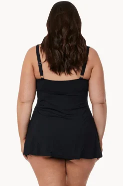 One Pieces|Jantzen Ruffle Swim Dress BLACK
