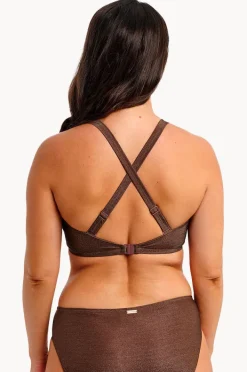 Bikini Tops|Fantasie Sabana Sparkle F Cup Plunge Bra Chestnut