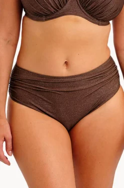 Bottoms|Fantasie Sabana Sparkle Full Bikini Brief Chestnut
