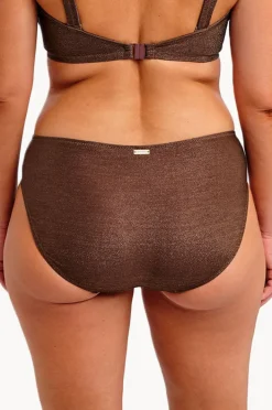 Bottoms|Fantasie Sabana Sparkle Mid Rise Brief Chestnut