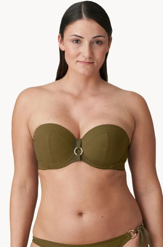 Bikini Tops|Prima Donna Sahara E Cup Bandeau Olive