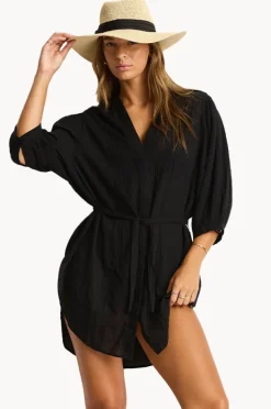Overswim|Sea Level Salt Boho Shirt Black
