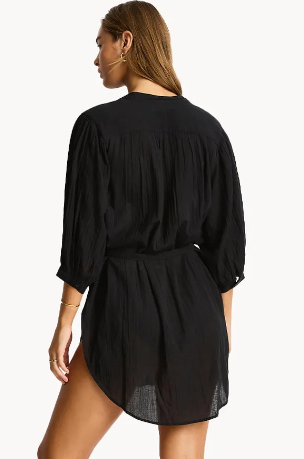 Overswim|Sea Level Salt Boho Shirt Black