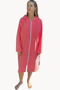 Towel Robes & Ponchos|Towel Robes & Ponchos|Back Beach Co Salty Hooded Towel Robe L/XL Peach
