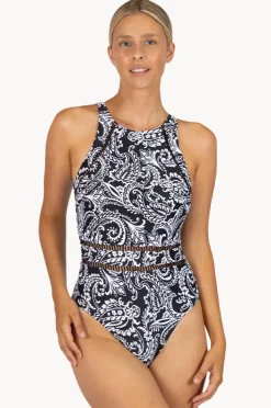 One Pieces|Baku Santa Cruz High Neck One Piece Black