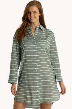 Overswim|Sunseeker Santorini Button Painter Dress Sage