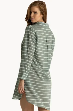 Overswim|Sunseeker Santorini Button Painter Dress Sage