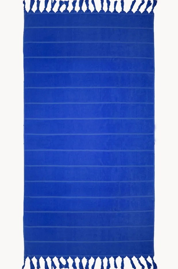 Towels|Towels|Bambury Santorini Stripe Beach Towel Azure