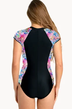 Rashies & Sunsuits|Salty Ink Santorini Sunsuit Black/multi
