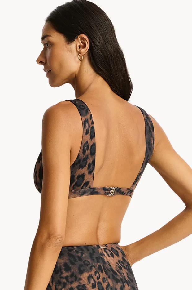 Bikini Tops|Sea Level Savanna Plunge Top Chocolate