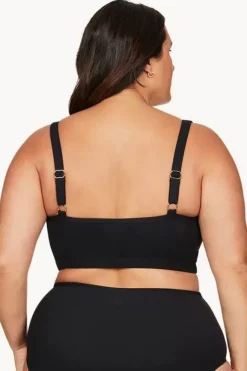 Bikini Tops|Artesands Sculpt Fuseli Zip Front Crop Black