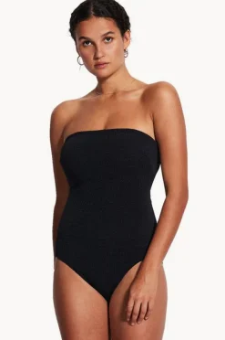 One Pieces|Seafolly Sea Dive DD Cup Bandeau One Piece Black