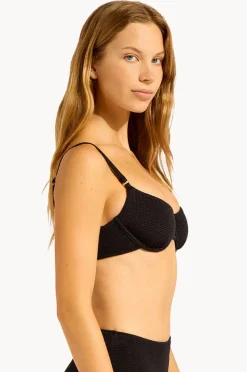Bikini Tops|Seafolly Sea Dive F Cup Underwire Bra BLACK