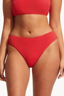 Bottoms|Seafolly Sea Dive High Rise Pant Chilli red