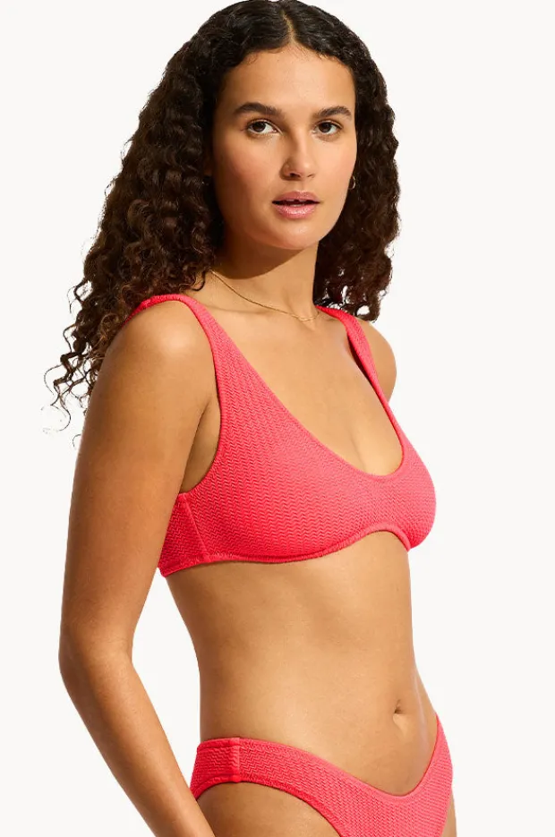 Bikini Tops|Seafolly Sea Dive Multi Fit Longline Top Snapdragon