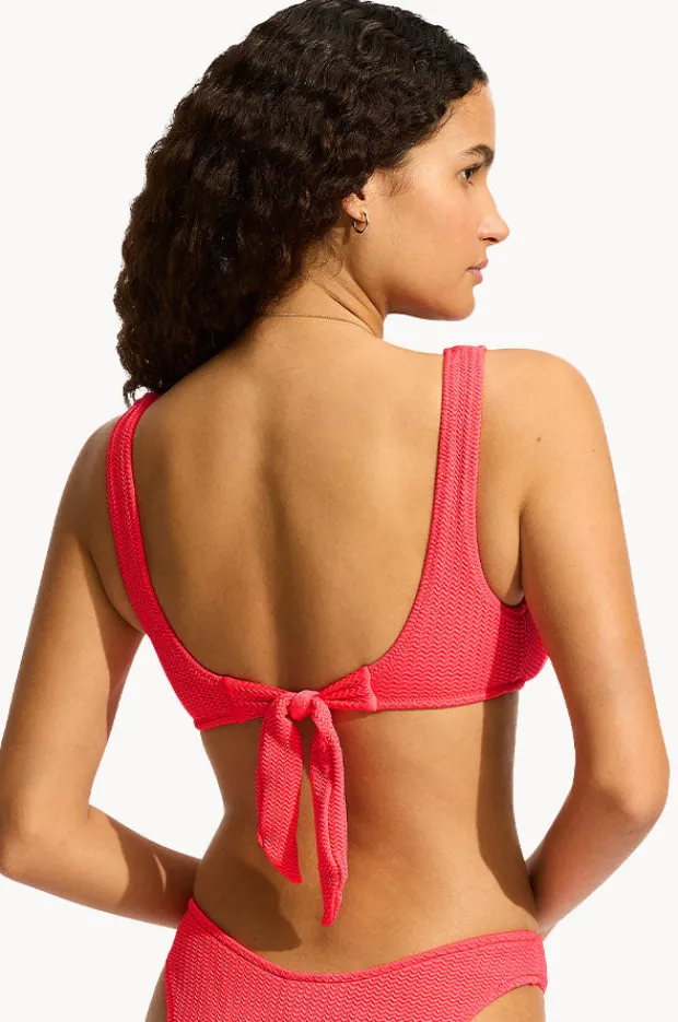 Bikini Tops|Seafolly Sea Dive Multi Fit Longline Top Snapdragon