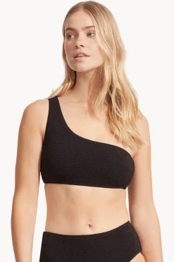 Bikini Tops|Seafolly Sea Dive One Shoulder Bandeau Black